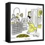 Hazel Cartoon-Ted Key-Framed Stretched Canvas