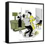 Hazel Cartoon-Ted Key-Framed Stretched Canvas