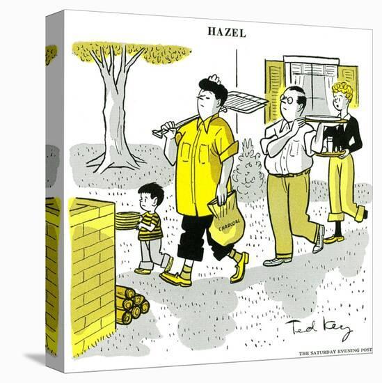 Hazel Cartoon-Ted Key-Stretched Canvas