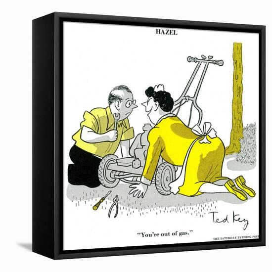 Hazel Cartoon-Ted Key-Framed Stretched Canvas