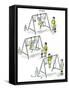 Hazel Cartoon-Ted Key-Framed Stretched Canvas