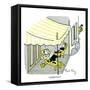 Hazel Cartoon-Ted Key-Framed Stretched Canvas