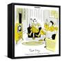 Hazel Cartoon-Ted Key-Framed Stretched Canvas