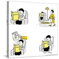 Hazel Cartoon-Ted Key-Stretched Canvas