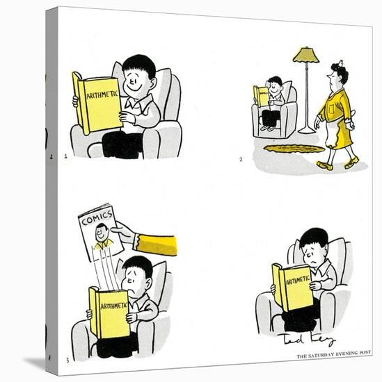 Hazel Cartoon-Ted Key-Stretched Canvas