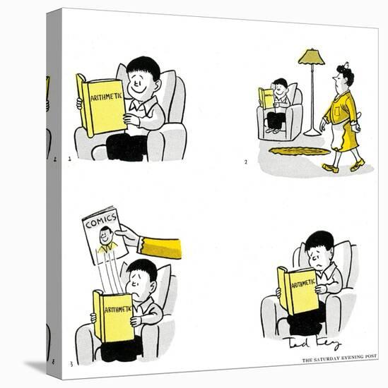 Hazel Cartoon-Ted Key-Stretched Canvas