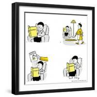 Hazel Cartoon-Ted Key-Framed Giclee Print