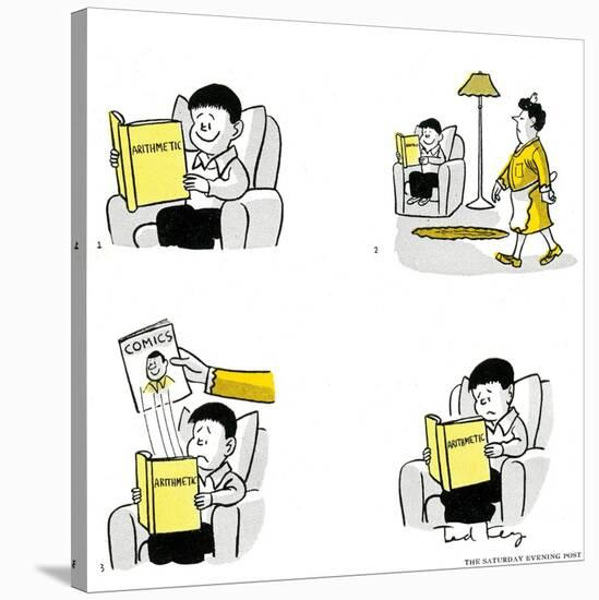 Hazel Cartoon-Ted Key-Stretched Canvas