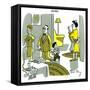 Hazel Cartoon-Ted Key-Framed Stretched Canvas