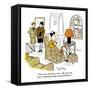 Hazel Cartoon-Ted Key-Framed Stretched Canvas