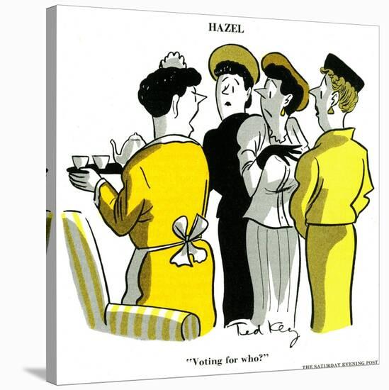 Hazel Cartoon-Ted Key-Stretched Canvas