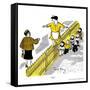 Hazel Cartoon-Ted Key-Framed Stretched Canvas