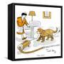 Hazel Cartoon-Ted Key-Framed Stretched Canvas