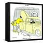 Hazel Cartoon-Ted Key-Framed Stretched Canvas