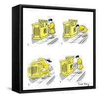 Hazel Cartoon-Ted Key-Framed Stretched Canvas