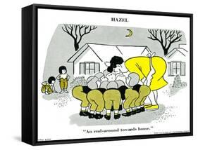 Hazel Cartoon-Ted Key-Framed Stretched Canvas