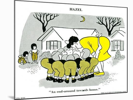 Hazel Cartoon-Ted Key-Mounted Giclee Print