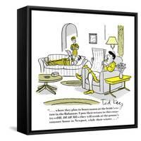 Hazel Cartoon-Ted Key-Framed Stretched Canvas