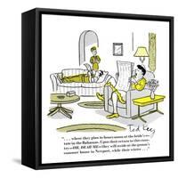 Hazel Cartoon-Ted Key-Framed Stretched Canvas