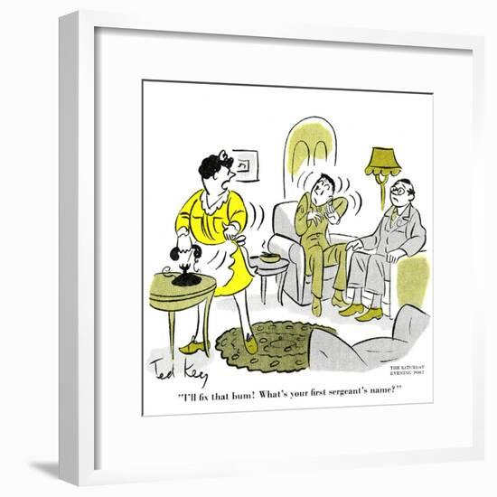 Hazel Cartoon-Ted Key-Framed Giclee Print