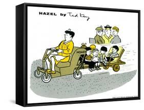 Hazel Cartoon-Ted Key-Framed Stretched Canvas