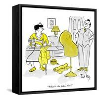 Hazel Cartoon-Ted Key-Framed Stretched Canvas