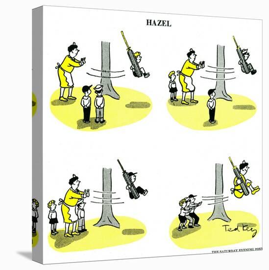 Hazel Cartoon-Ted Key-Stretched Canvas