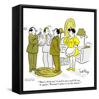 Hazel Cartoon-Ted Key-Framed Stretched Canvas