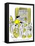 Hazel Cartoon-Ted Key-Framed Stretched Canvas