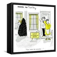 Hazel Cartoon-Ted Key-Framed Stretched Canvas