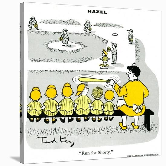 Hazel Cartoon-Ted Key-Stretched Canvas