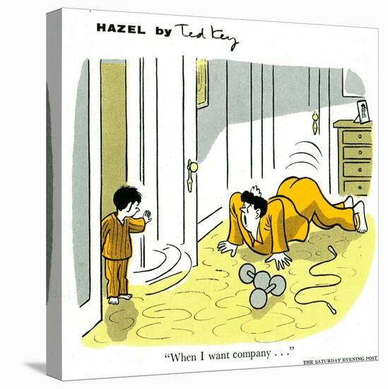 Hazel Cartoon-Ted Key-Stretched Canvas