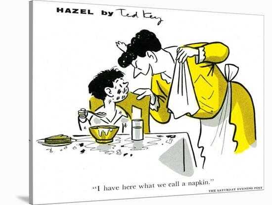 Hazel Cartoon-Ted Key-Stretched Canvas