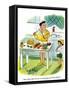 Hazel Cartoon-Ted Key-Framed Stretched Canvas