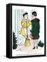 Hazel Cartoon-Ted Key-Framed Stretched Canvas