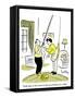 Hazel Cartoon-Ted Key-Framed Stretched Canvas