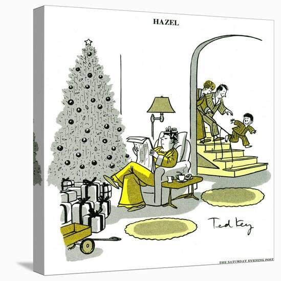 Hazel Cartoon-Ted Key-Stretched Canvas