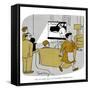 Hazel Cartoon-Ted Key-Framed Stretched Canvas