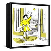 Hazel Cartoon-Ted Key-Framed Stretched Canvas