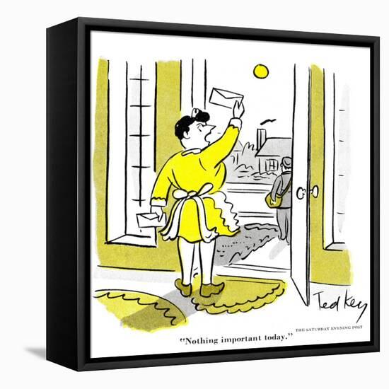 Hazel Cartoon-Ted Key-Framed Stretched Canvas