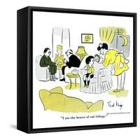 Hazel Cartoon-Ted Key-Framed Stretched Canvas