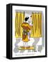 Hazel Cartoon-Ted Key-Framed Stretched Canvas