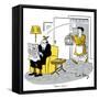 Hazel Cartoon-Ted Key-Framed Stretched Canvas