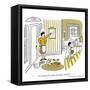 Hazel Cartoon-Ted Key-Framed Stretched Canvas