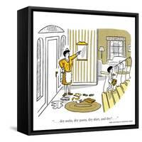 Hazel Cartoon-Ted Key-Framed Stretched Canvas