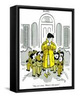 Hazel Cartoon-Ted Key-Framed Stretched Canvas