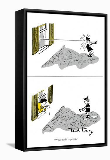 Hazel Cartoon-Ted Key-Framed Stretched Canvas