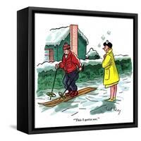 Hazel Cartoon-Ted Key-Framed Stretched Canvas