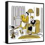 Hazel Cartoon-Ted Key-Framed Stretched Canvas