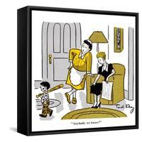 Hazel Cartoon-Ted Key-Framed Stretched Canvas